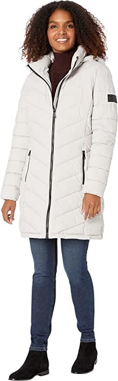 calvin klein long down puffer coat