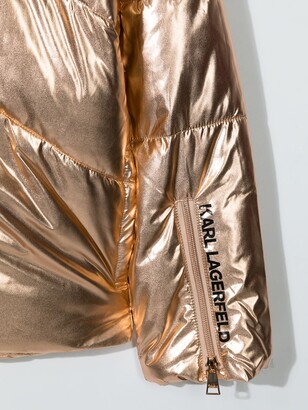 Karl Lagerfeld Paris TEEN metallic puffer jacket