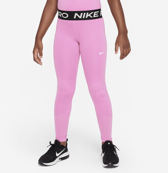 Nike Pro Dri-FIT Big Kids' (Girls') Leggings in Pink - ShopStyle