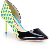 Thumbnail for your product : Webster Sophia Aneeka Mixed Media Patent Leather d'Orsay Pumps