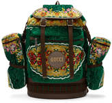 Thumbnail for your product : Gucci Green Oversized Tapestry Backpack