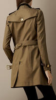 Thumbnail for your product : Burberry Mid-length Leather Detail Trench Coat