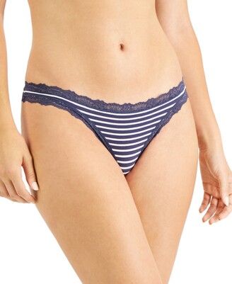 Jenni Women's Lace-Trim Thong, Created for Macy's - ShopStyle