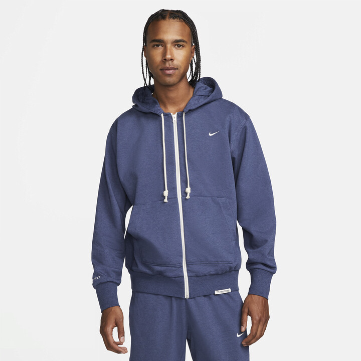 Nike Men's Standard Dri-FIT Full-Zip Basketball Hoodie in Blue - ShopStyle