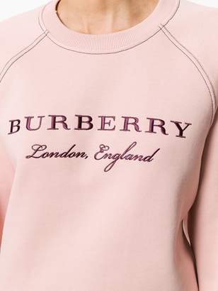 Burberry brand embroidered sweatshirt