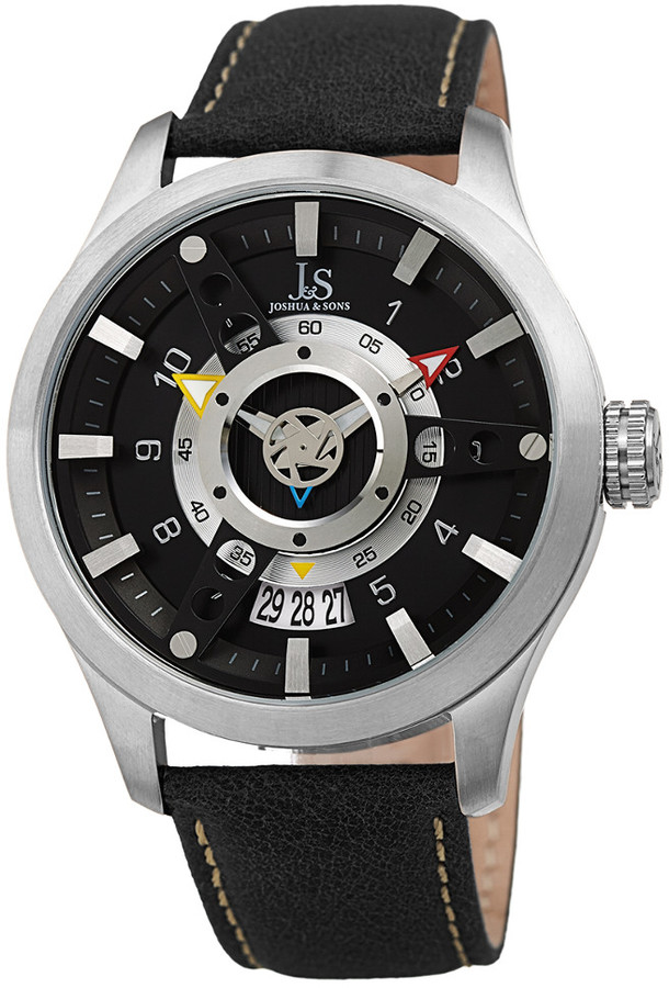 Joshua & Sons Men's Genuine Leather Watch