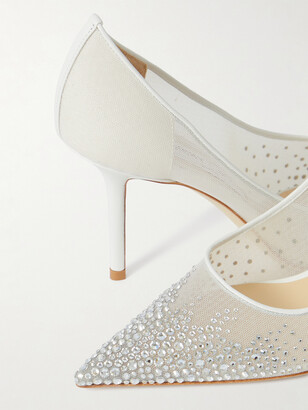 【美品！】JIMMY CHOO ホワイト ハイヒール レース　メッシュ　34 Love 85 | Bridal White Mesh Pumps | JIMMY CHOO UK