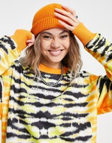 Thumbnail for your product : House of Holland House of Holland animal tie dye sweatshirt in orange