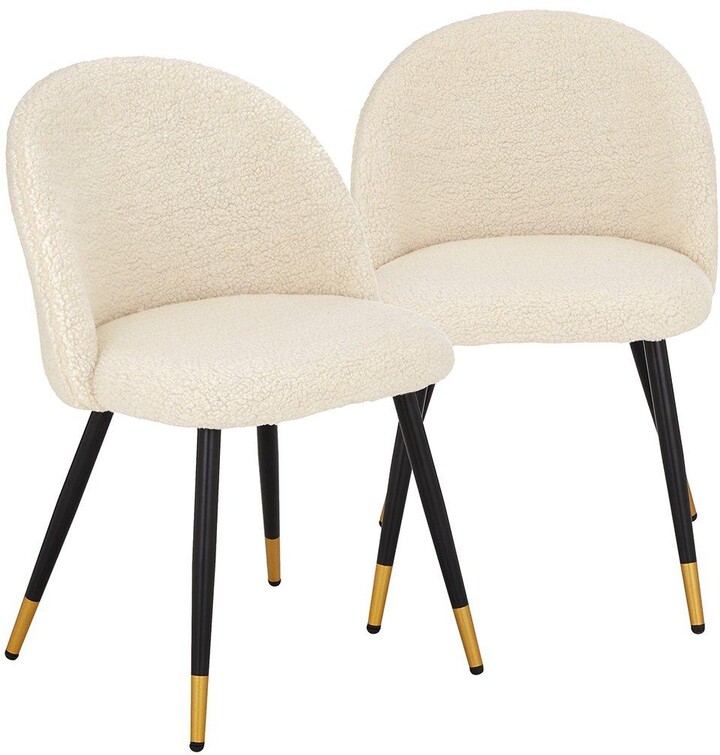 Pair of Boucle Dining Chairs ShopStyle
