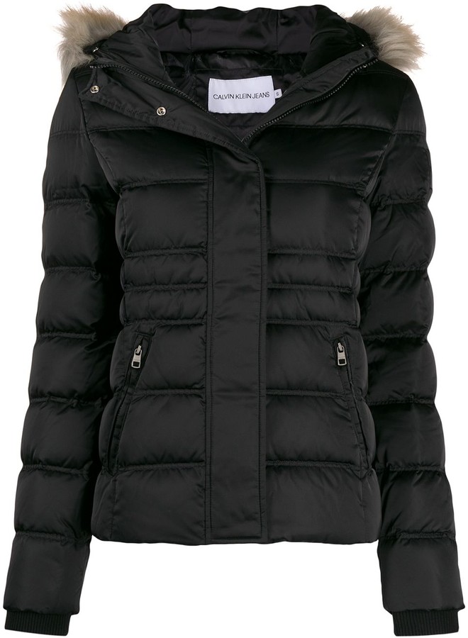Calvin Klein Jeans Hooded Padded Jacket - ShopStyle