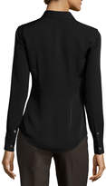 Thumbnail for your product : Theory Tenia Long-Sleeve Georgette Top