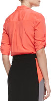 Thumbnail for your product : DKNY 3/4-Sleeve Button Tab Blouse, Pulse