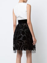 Thumbnail for your product : Oscar de la Renta velvet-flocked dress