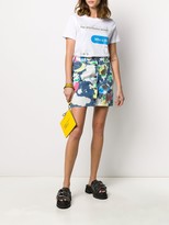 Thumbnail for your product : Moschino Spray Paint Denim Mini Skirt