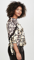 Thumbnail for your product : Rebecca Taylor Long Sleeve Gold Leaf Top