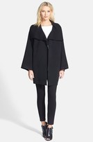 Thumbnail for your product : Eileen Fisher Knit Funnel Collar Wool Blend Coat (Petite) (Online Only)