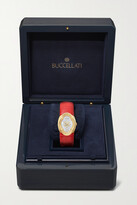 Thumbnail for your product : Buccellati Opera 28mm 18-karat Gold, Alligator And Mother-of-pearl Watch - Red