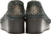 Thumbnail for your product : Robert Clergerie Old Robert Clergerie Black Rafia Braided Vicoleg Wedge Shoes