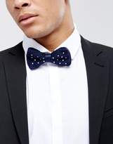 Thumbnail for your product : ASOS DESIGN Polka Dot Bow Tie In Navy