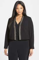 Thumbnail for your product : Calvin Klein Embellished Crop Jacket (Plus Size)