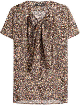Etro Printed Silk Top with Tie