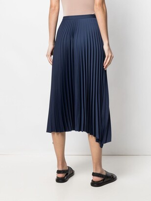 Theory Pleated Midi-Length Skirt