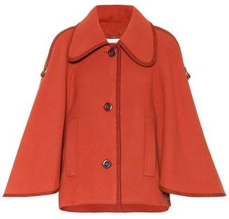 Chloé Wool cape jacket with adjustable sleeves