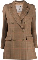 Thumbnail for your product : L'Autre Chose Houndstooth Double-Breasted Blazer