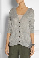Thumbnail for your product : Clu Lace and satin-trimmed cashmere cardigan