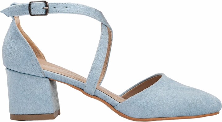 Forever & Always Shoes Dolly Low Block Heel Pumps