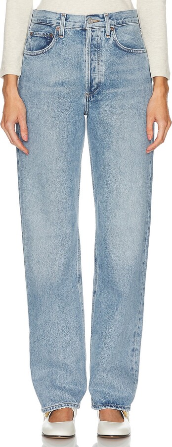 AGOLDE Kelly High Rise Relaxed Straight Jeans in Blue