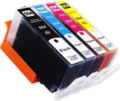 Ninestar Corporation 4 Pack High-Yield Black Cyan Magenta Yellow Ink Cartridge For HP 564XL Compatible with HP Photosmart 5510 5512 5514 5515 5520 5522 5524 5525 6510...
