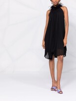 Thumbnail for your product : Styland Pleated Feather-Detail Dress