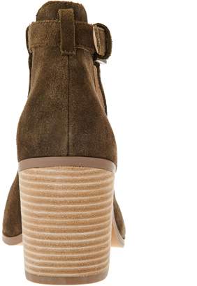 Sole Society Suede Peep-Toe Ankle Boots - Ferris