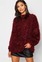 Thumbnail for your product : boohoo Oversized Boyfriend Fluffy Tinsel Knit Sweater