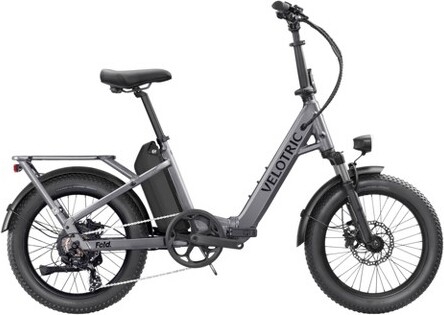VelotricAdultFold126"StepThroughFoldableElectricCruiserBike-StoneGray