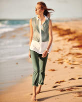 Thumbnail for your product : Lafayette 148 New York Malta Striped Jersey Button-Front Blouse