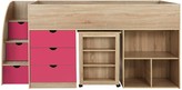 Thumbnail for your product : Very Mico Mid Sleeper Bed With Pull-Out Desk And Storage Oak Effect/Pink Mid Sleeper Only