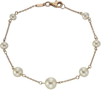Celesta Fascination by Ellen K. Women's Bracelet 333 Yellow Gold Partially Gold-Plated Freshwater Cultured Pearls White 19 CM - 324360145-19-2