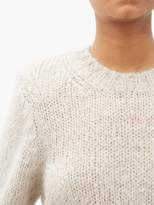 Thumbnail for your product : Isabel Marant Idona Padded-shoulder Mohair-blend Sweater - Womens - Light Grey
