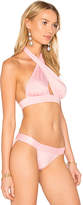 Thumbnail for your product : Norma Kamali Cross Halter Bikini Top