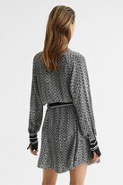 Thumbnail for your product : Reiss Stripe Cuff Printed Mini Dress