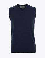 Thumbnail for your product : M&S CollectionMarks and Spencer Pure Lambswool Sleeveless V-Neck Jumper