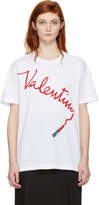 Valentino - T-shirt blanc Lipstick Lo 
