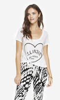Thumbnail for your product : Express Scoop Neck Graphic Tee - Illinois Heart