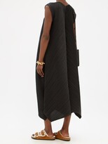 Thumbnail for your product : Pleats Please Issey Miyake Technical-pleated Handkerchief-hem Dress - Black