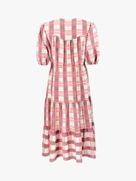 Thumbnail for your product : Ro&Zo Check Tiered Midi Dress, Red/Multi