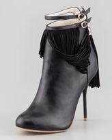 Thumbnail for your product : Webster Sophia Kendall Leather Fringe Bootie
