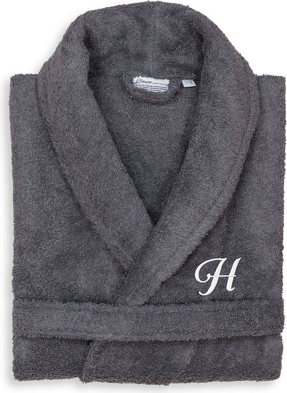 Linum Home Textiles Turkish Cotton Personalized Unisex Tie Front Terry Bathrobe