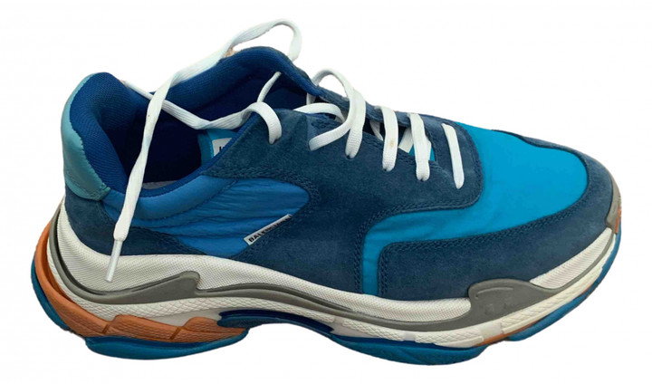 Balenciaga blue Suede Trainers - ShopStyle Sneakers & Athletic